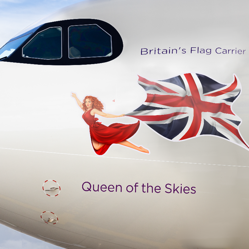 Virgin Atlantic presta homenagem à Rainha Elizabeth II