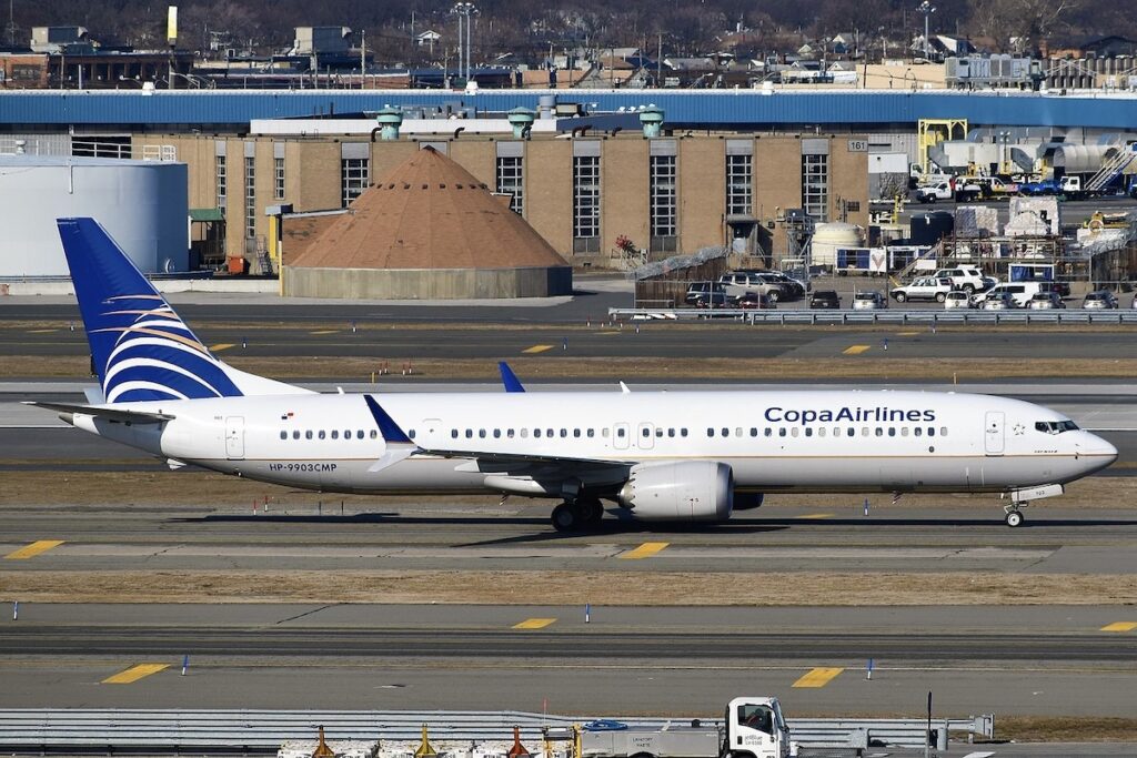 Copa Airlines Boeing 737 MAX 9 HP 9903CMP taxiing at JFK Airport