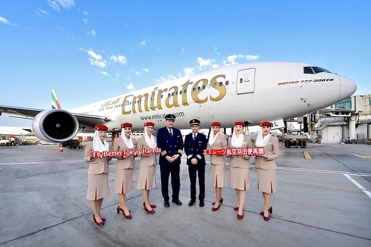 Emirates volta a voar para o Aeroporto Tóquio Haneda