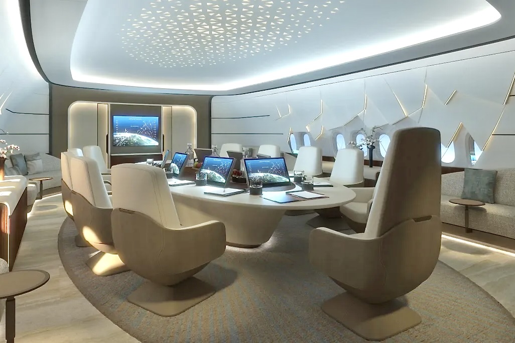 Lufthansa Technik apresenta conceito de interior para o BBJ 777X