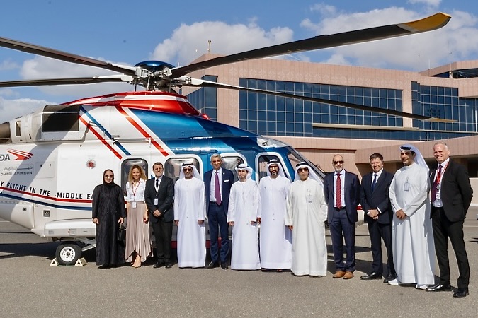 AW139 da Abu Dhabi Aviation realiza o primeiro voo com SAF do Oriente Médio