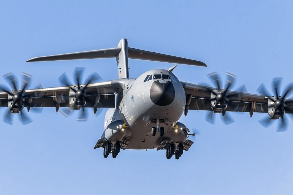 A400M da Luftwaffe passa hoje por dois aeroportos brasileiros