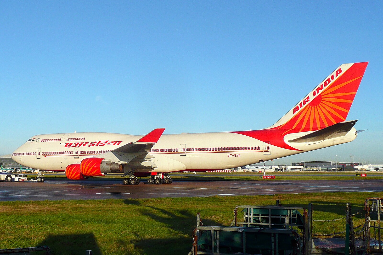 747-400 mais antigo da frota da Air India realiza seu último voo