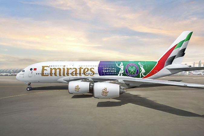 Emirates apresenta pintura especial de Wimbledon