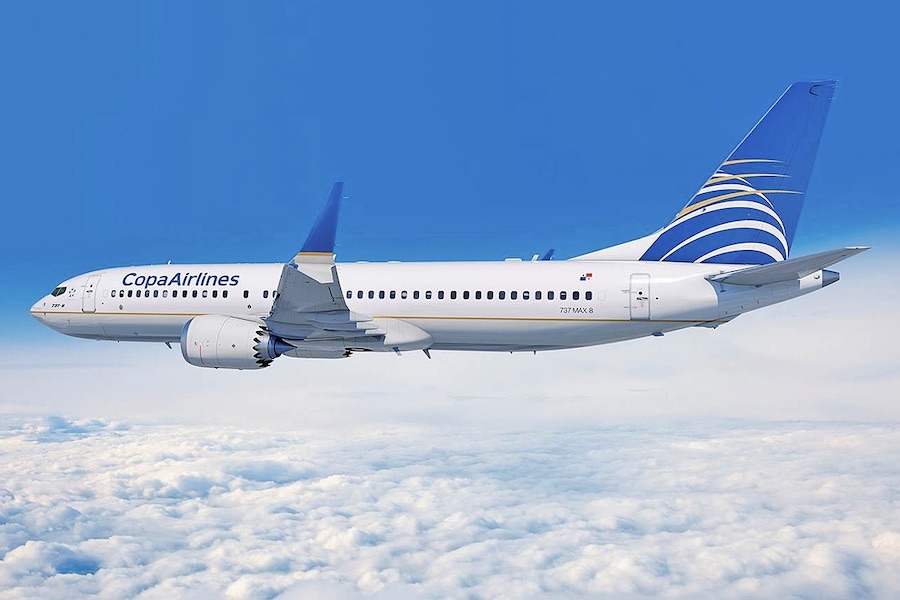 Copa estreia o 737 MAX 8 em sua malha aérea