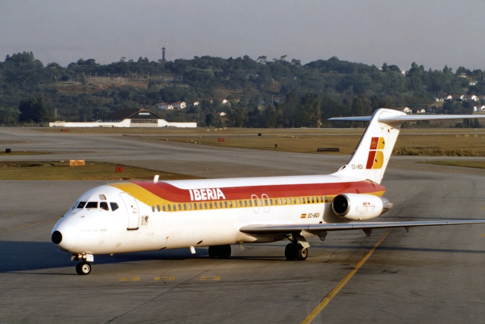 Você sabia que a Iberia já operou com o DC-9 no Brasil?