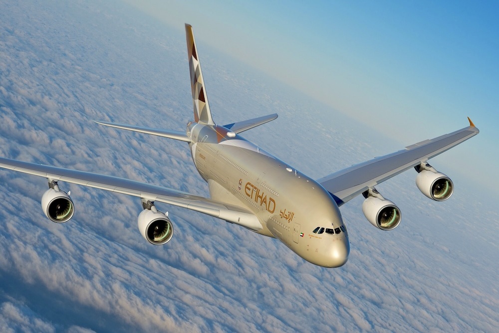 Veja para onde a Etihad Airways tem voado com o A380