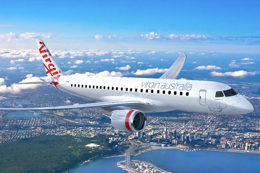 Virgin Australia encomenda jatos E190-E2 da Embraer