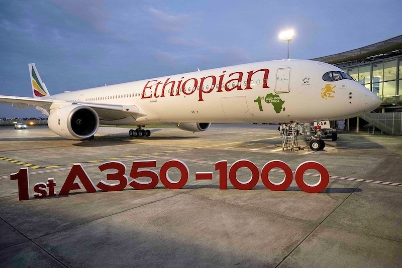 Ethiopian Airlines recebe o primeiro A350-1000 da África 7 Ethiopian Airlines recebe o primeiro A350-1000 da África
