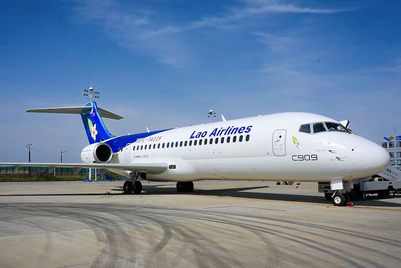 Lao Airlines escala o C909 em rota internacional 1 Lao Airlines escala o C909 em rota internacional
