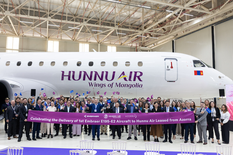Hunnu Air recebe seu primeiro E195-E2 6 Hunnu Air recebe seu primeiro E195-E2