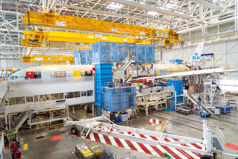 First KLM A350 moves to final assembly line 9 First KLM A350 moves to final assembly line