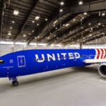 Boeing 787 com nova pintura especial da United virá ao Brasil